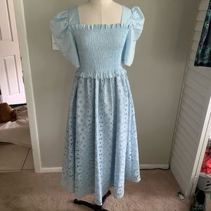 NWT Nordstrom Rachel Parcell Smocked Dress Sz M